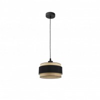 Distribuidor - Lâmpadas Diversas | Colgantes Moderno | COLGANTE KANDY 1XE27 NATURAL/NEGRO REGX30X30 CM Ref: 174293009